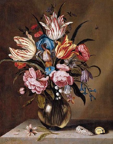 Abraham Bosschaert Flowers in a Glass Vase Germany oil painting art